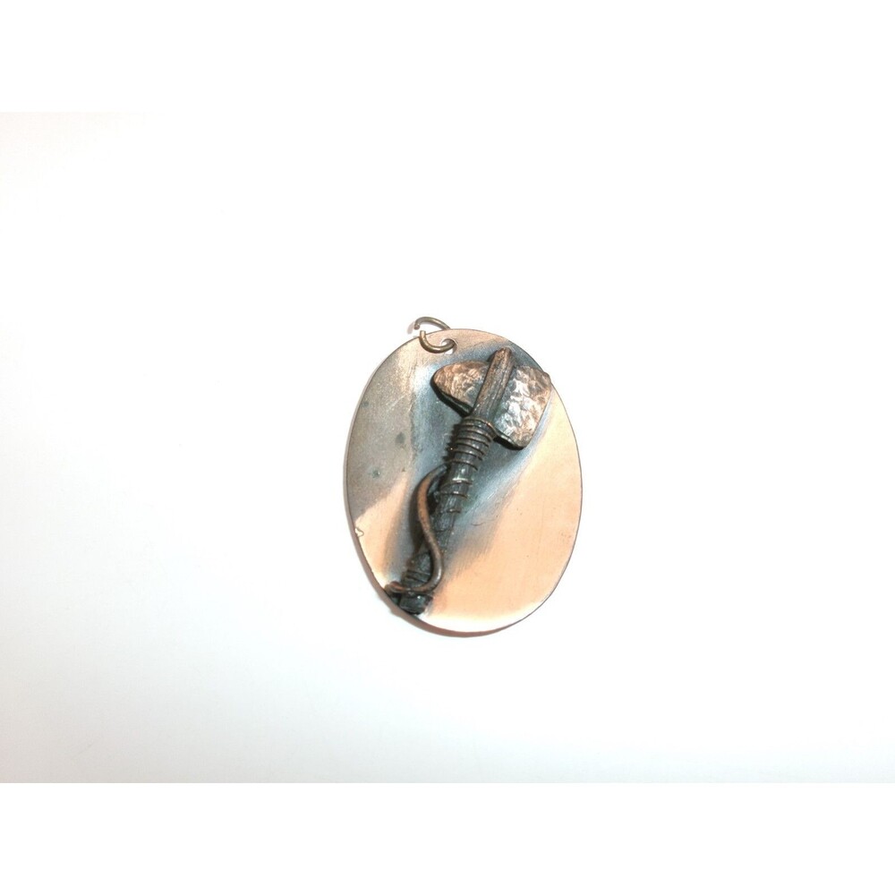 Copper Tomahawk Pendant Artisan Made OOAK? Hammered Metal 1.75 in x 1.25 in
